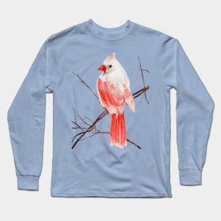 White Cardinal Long Sleeve T-Shirt